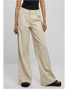 UC Ladies Women's High Canvas Mixed Wide Trousers Made of Soft Grass