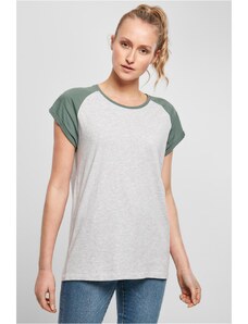 Urban Classics Women's contrasting raglan T-shirt light grey/pale éfne