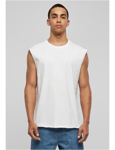 UC Men White sleeveless T-shirt with open brim