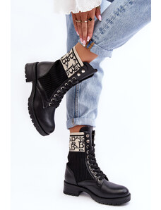 Kesi Women's work boots with sock black hakina