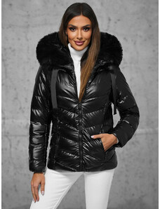 Női téli kabát fekete OZONEE JS/5M3138/392A