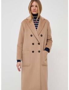 MAX&Co. kabát gyapjú keverékből barna, átmeneti, oversize
