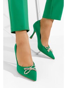 Zapatos Mantera zöld tűsarkú cipő