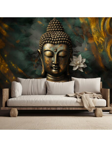 Gario Fotótapéta Arany Buddha egy absztrakt háttér Anyag: Vlies, Méret: 200 x 140 cm
