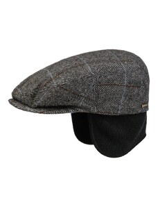 Stetson Herringbone Kent Wool Cap — Grey