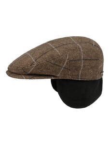 Stetson Herringbone Kent Wool Cap — Brown