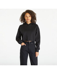 Női kapucnis pulóver Calvin Klein Jeans Cropped Embossed Logo Hoodie Black