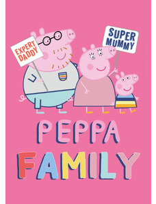 BRANDMAC Peppa malac Family Pink polár takaró 100x140cm