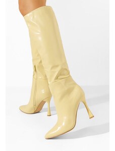 Zapatos Freyja sárga tűsarkú csizma