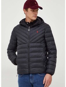 Polo Ralph Lauren rövid kabát férfi, fekete, átmeneti