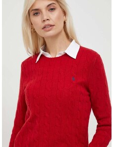 Polo Ralph Lauren gyapjú pulóver könnyű, női, piros