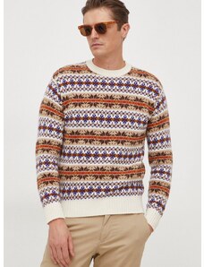 United Colors of Benetton gyapjú pulóver meleg, férfi