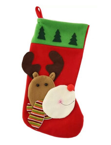 Rénszarvas karácsonyi kandalló zokni csizma 41cm