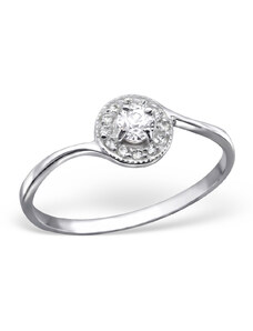 Kesi Silver Engagement Ring Luxury Princess II