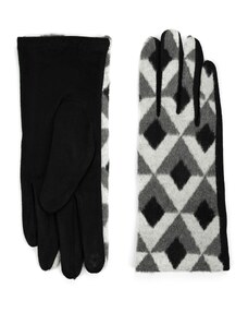 Art Of Polo Woman's Gloves Rk23207-3 Black/Light Grey