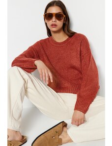 Trendyol csempe széles szabású puha texturált alap kötöttáru pulóver