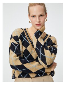 Koton Baklava Pattern Oversi?ze kötöttáru pulóver