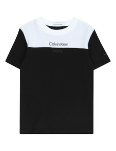 Calvin Klein Jeans Póló sötétszürke / fekete / fehér
