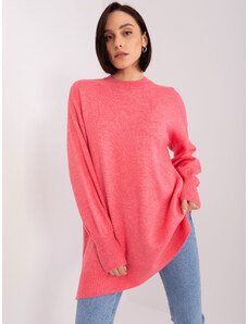 Fashionhunters Coral long oversize sweater