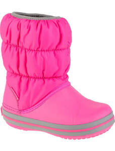 Tmavě růžové dívčí sněhule Crocs Winter Puff Boot Kids 14613-6TR