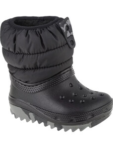 Černé dětské sněhule Crocs Classic Neo Puff Boot Toddler 207683-001