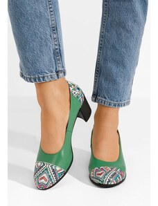 Zapatos Judy zöld bőr félcipő