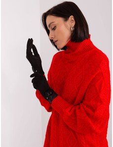 Fashionhunters Black women's gloves with touch function