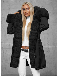 Női téli kabát fekete OZONEE JS/16M9062/392Z