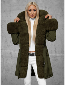 Női téli kabát zöld OZONEE JS/16M9062/136Z