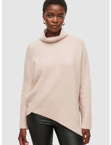 AllSaints pulóver női, bézs, garbónyakú
