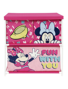 KORREKT WEB Disney Minnie Fun játéktároló állvány 3 rekeszes 53x30x60 cm