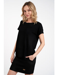 Italian Fashion Women's blouse Ksenia with short sleeves - black