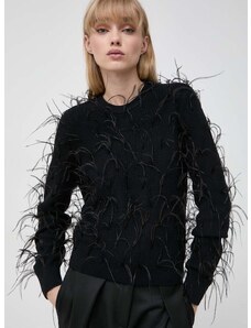 MICHAEL Michael Kors gyapjúkeverék pulóver női, fekete