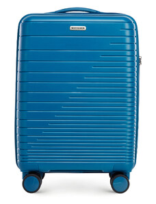 Polipropilén kabinbőrönd fényes csíkokkal Wittchen, kék, polipropilén