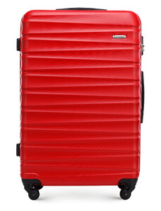 ABS bordázott nagy bőrönd Wittchen, piros, ABS