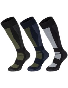 MFH téli zokni, "Esercito", csíkos, hosszú, 3 darabos csomag