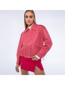 Női műbőr oversize kabát Wittchen, rózsaszín, műbőr