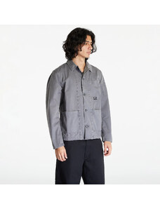 Férfi ing C.P. Company Military Twill Emerized Workwear Shirt Excalibur Grey
