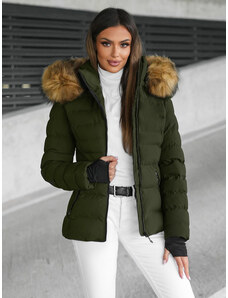 Női téli kabát zöld OZONEE JS/5M768/136Z