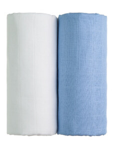 T-TOMI Cloth towels TETRA EXCLUSIVE COLLECTION White + Blue