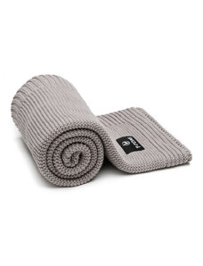 T-TOMI Knitted blanket Grey waves