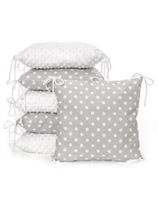 T-TOMI Pillow baby bumper Grey dots