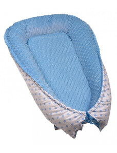 T-TOMI BABY NEST White / blue dots