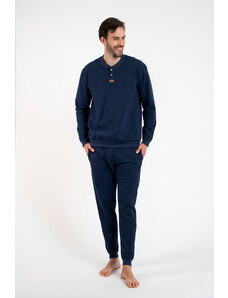 Italian Fashion Men's Leader tracksuit, long sleeves, long pants - dark blue