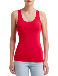 Női ujjatlan póló, sztreccs trikó, Anvil ANL2420, Red-L