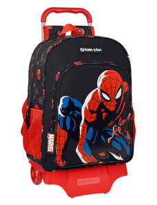 Iskolatáska Kerekekkel Spiderman Hero Fekete (33 x 42 x 14 cm)
