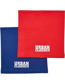 Urban Classics Accessoires Logo Tube Scarf Kids 2-Pack Blue/Red