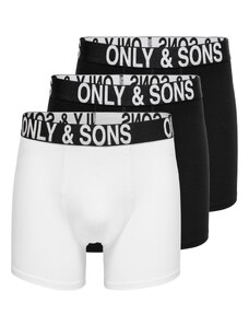 Only & Sons Boxeralsók 'FITZ' fekete / fehér
