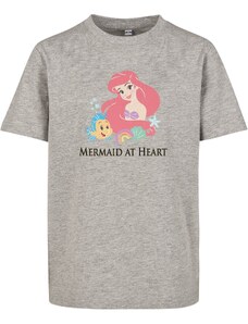 MT Kids Baby Mermaid in Heart T-Shirt Heather Grey