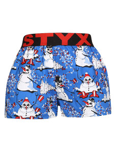Gyerekek klasszikus boxeralsó Styx művészet sport gumi karácsonyi hóemberek